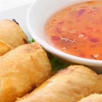 Crispy Egg Roll · Cabbage with light chicken meat.
