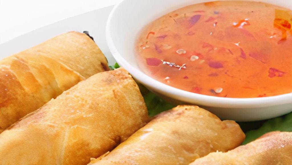 Crispy Egg Roll · Cabbage with light chicken meat.