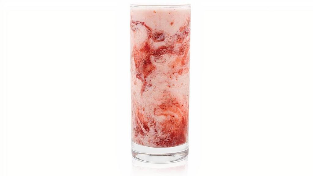 Lava Swirl (Smoothie) · Lava Swirl Frozen Yogurt (original frozen yogurt, pina colada flavor, strawberry puree), Milk, Strawberries, Pineapple, Whipped Cream, Ice