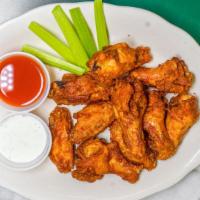 Chicken Wings · Served with celery and Ranch dressing.