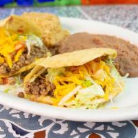 Gordita Plate · Two gorditas with your choice of beef or chicken, also filled with lettuce, tomato and chees...