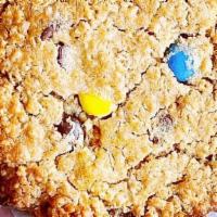 Everything Cookie · oat cookie, peanut butter, m&m's (gluten free, vegetarian)