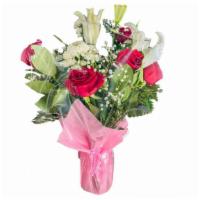 Roses Arrangement 2 · Flowers and/or vase/container may vary depending on the season and availability.