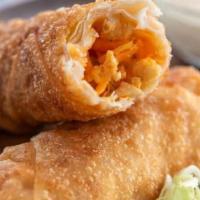 Buffalo Chicken Egg Rolls · Filled with fully-cooked chicken slices, melty mozzarella cheese, and spicy buffalo sauce. C...