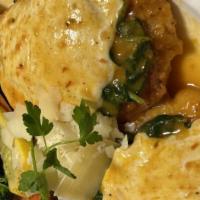 Chicken Saltimbocca · pan seared chicken with prosciutto, spinach & fresh mozzarella combined with marsala wine cr...