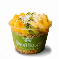 Green Bowl · Blended spinach, kale, banana, mango, pineapple, and almond milk. Topped with granola, mango...