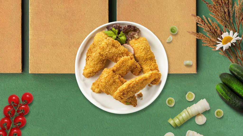 Chicken Tenders · (3 pieces) Chicken tenders breaded and fried until golden brown.