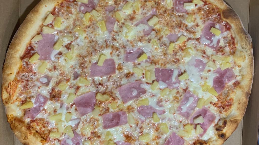 Hawaiian Pizza  · Napolitanos Cheese Pie with fresh Ham and Pineapples