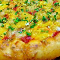Peri Peri Herb Cheese · Creamy house made peri peri and herb cheese, homemade pizza sauce and lightly garnished with...