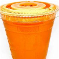 Energizer Juice · Carrot, orange, lemon, ginger and cayenne.