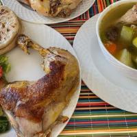 Sopa De Gallina · Grill chicken,soup,rice.
