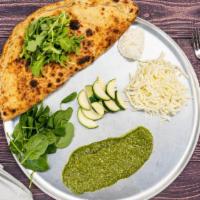 The Green River · This Calzone is for anyone who can't get enough pesto! Comes with our signature pesto sauce,...