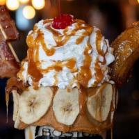 The King Frappe · banana, bacon, peanut butter