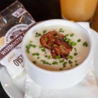 Clam Chowda · with chopped bacon