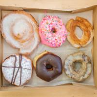 Baker'S Choice Half Dozen · We pick a variety of our most popular and tasty donuts. Subject to availability.