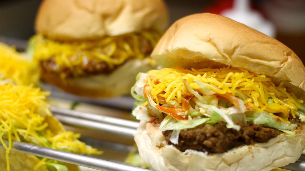 Taco Burger · Just like it sounds… a taco on a bun.