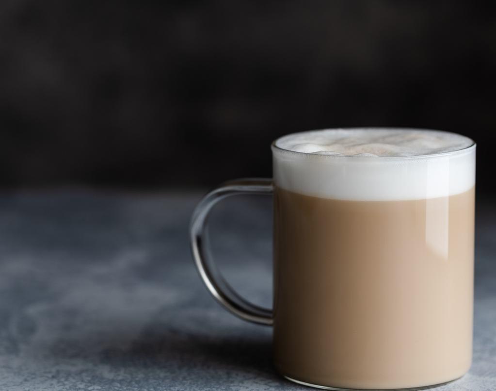 Chai Tea (Medium) · Black tea infused with cinnamon, clove and other warming spices is combined with steamed milk and topped with foam for the perfect balance of sweet and spicy.  16 ounces