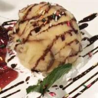Ice Cream Tempura Chocolate · one balls. Add one ball for an additional charge.