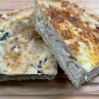 Quiche (Lorraine Or Spinach/Mushroom) · Lorraine (ham, bacon and onion in a mixture of cream and egg)