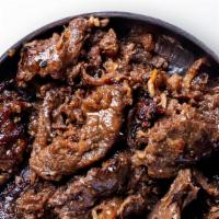 Bulgogi Beef (Per Pound) · Thin-sliced ribeye marinated in our sweet and savory bulgogi marinade and grilled to perfect...