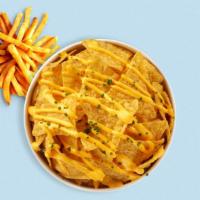 Cheese Nachos · (Vegetarian) Tortilla chips doused in melted nacho cheese.