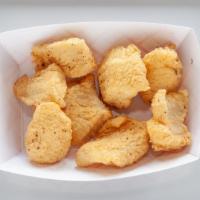 Catfish Nuggets · 6 wings or boneless, half pound fish, half pound fries & drink.