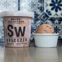 Swiss Chocolate Pint · Milk Chocolate gelato with chocolate chips and ribbons of dulce de leche. Think of it as a d...