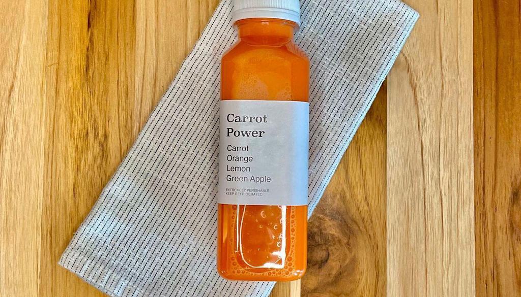 Carrot Power · 12oz Fresh Pressed Juice: Carrot, Orange, Lemon & Green Apple
