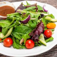 Rehoboth Salad · Mixed  salad, tomato cherry, cucumber, red onion and white balsamic