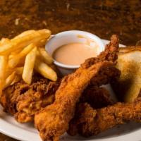 Chicken Tenders (10) · Served with signature house rings and Texas toast or choice of sauce.
