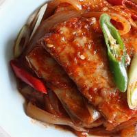 갈치조림 Korean Style Spicy Braised Beltfish · Korean Style Spicy Braised Beltfish