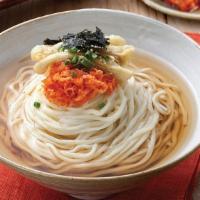 잔치국수 Janchiguksu · Thin noodles soup.