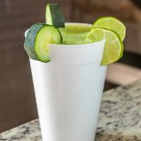 Aguas Frescas · Lime with cucumber, pineapple, or combination with 3 freshly liquefied with cucumber with le...