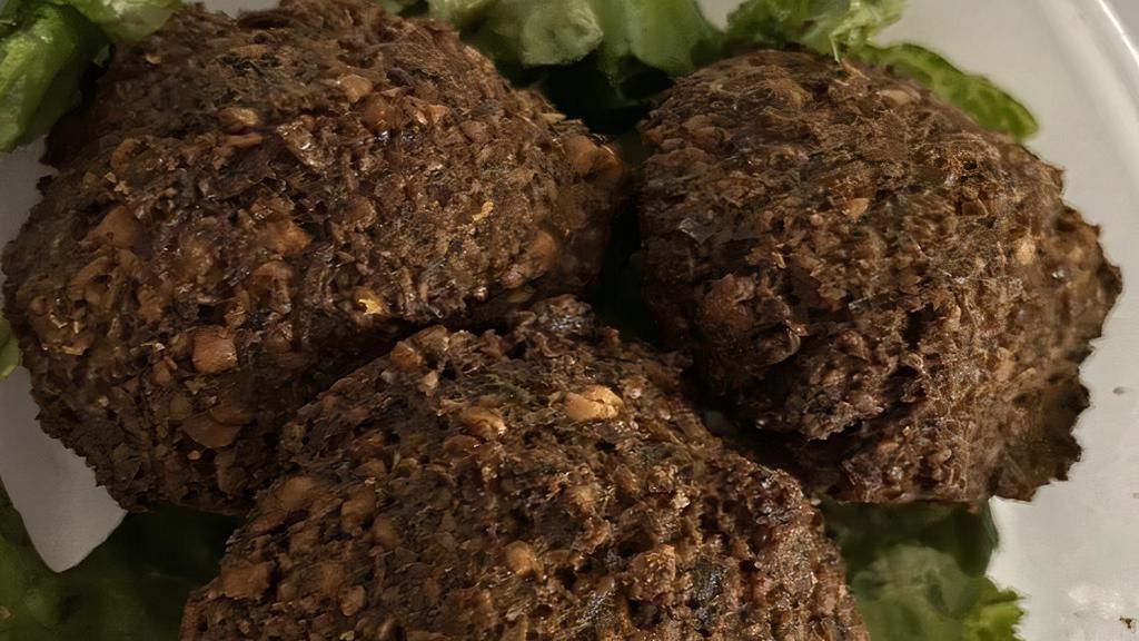 3 Falafel Ball · Fried ball made from beans.