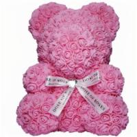 Small Pink Rose Bear · Small pink rose bear in a luxury package