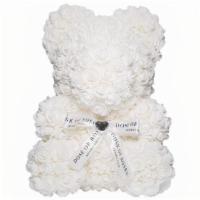 Small White Rose Bear · Small white rose bear in a luxury package