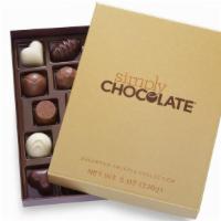 Simply Chocolate 8Oz · delicious chocolates in a fancy gold box