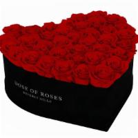 Black Love Box With Red Roses Large · 24 red roses in a box