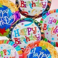 2002. Six Mylar Birthday Balloons · 6 assorted mylar Birthday balloons, sure to brighten up that special someones day!