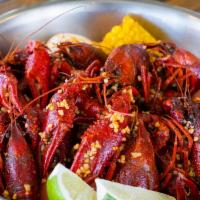 Boiled Crawfish (Live) · Live crawfish cooked with traditional or garlic butter seasoning.  Choice of mild,  medium, ...
