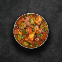 Chilli Cottage Cheese · Sautéed cottage cheese tossed and stir-fried with hot chilli sauce, onions, bell peppers and...
