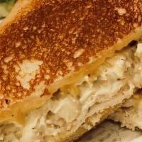 Chicken Salad Melt · house made chicken salad with two slices American cheese on thick cut white bread