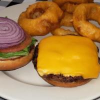 Single Cheeseburger · One four ounce beef patty ,American cheese, 1000 island, served with lettuce,
tomato, onion ...