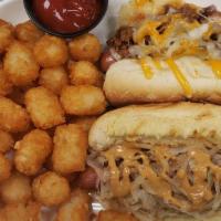 Combo Dogs · One Chili Cheese Dog and One New York Dog.  Served with your choice of our house-made chips,...
