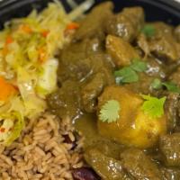 Curry Beef Dinner R/P · Beef cubes seasoned & marinated with Caribbean herbs & spices , curry & potatoes and slow co...