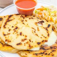 Queso · Pupusa stuffed with cheese.