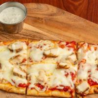 Grilled Chicken Flatbread · Tomatoes based with mozzarella cheese, grilled steak.