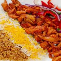 Chicken Shawarma Platter · Choice of rice or salad.