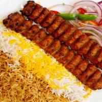 Beef Kofta Platter · Ground beef, mixed with chopped onions and seasoning, char-grilled.