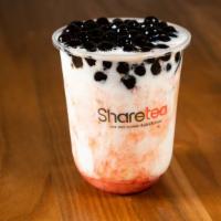 Strawberry Fresh Milk · Recommended. 
Our yummy strawberry jam mix with fresh milk and adding 1 scoop of Pearls.